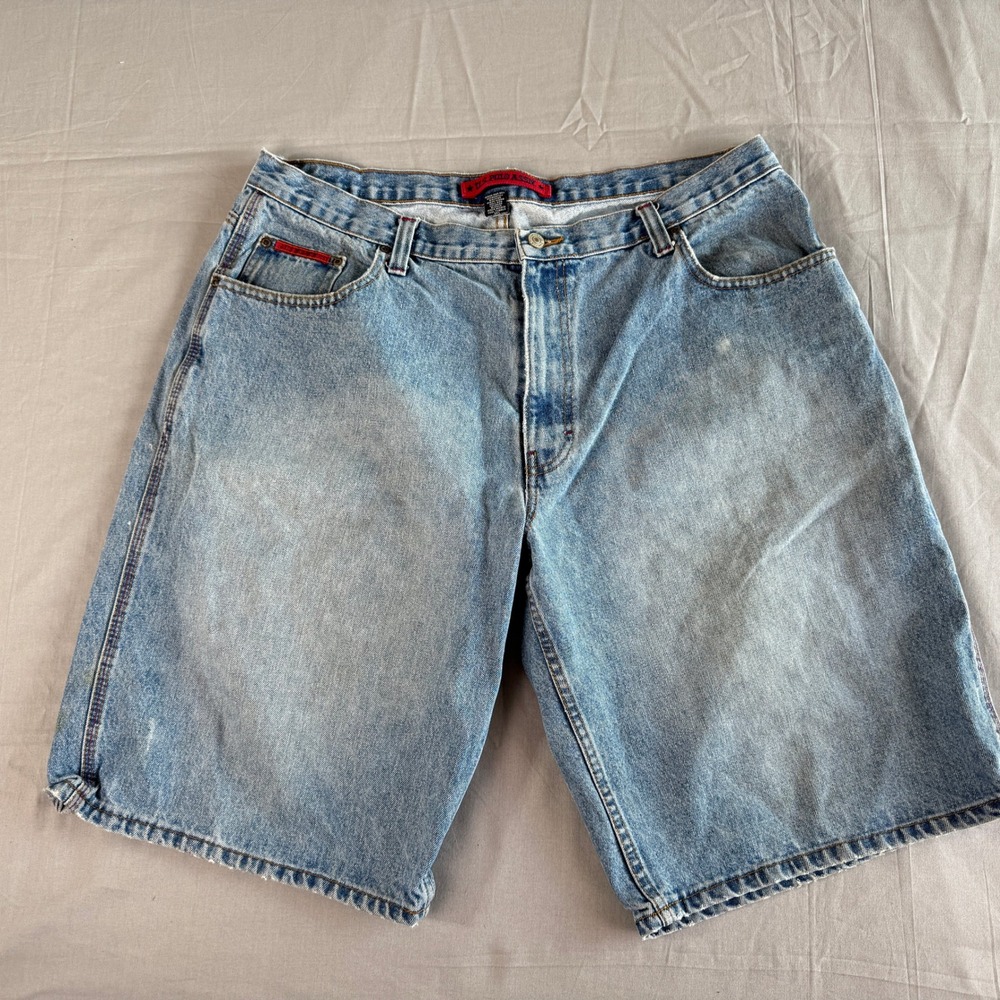 US Polo Assn Denim Carpenter Shorts Mens 36 Relaxed Fit Y2k Janco Style Vintage